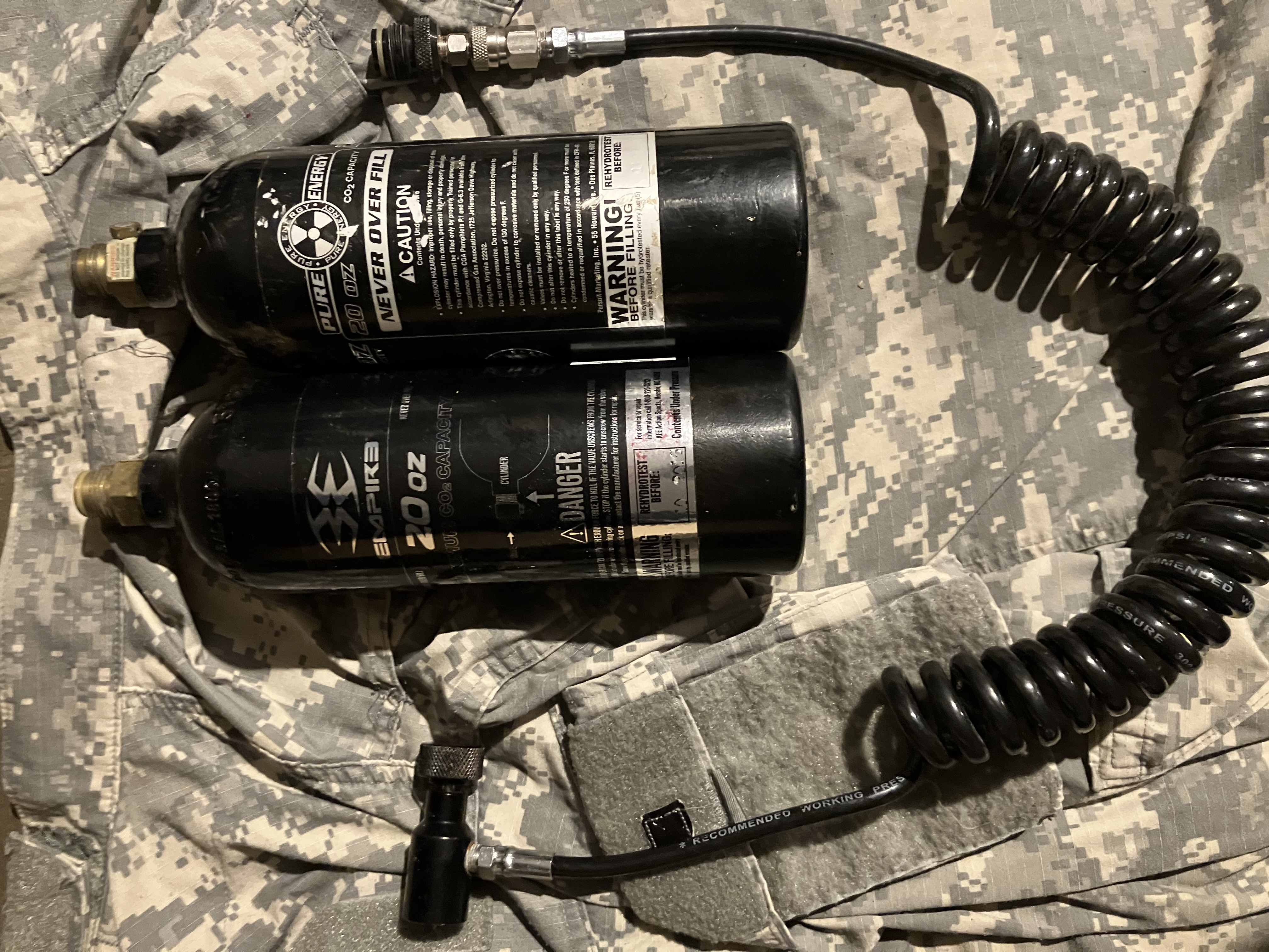 Excellent condition paintball equipment including markers