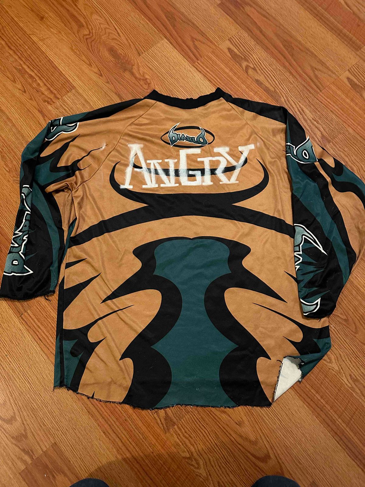 OG Diablo jersey stenceled for team ANGRY