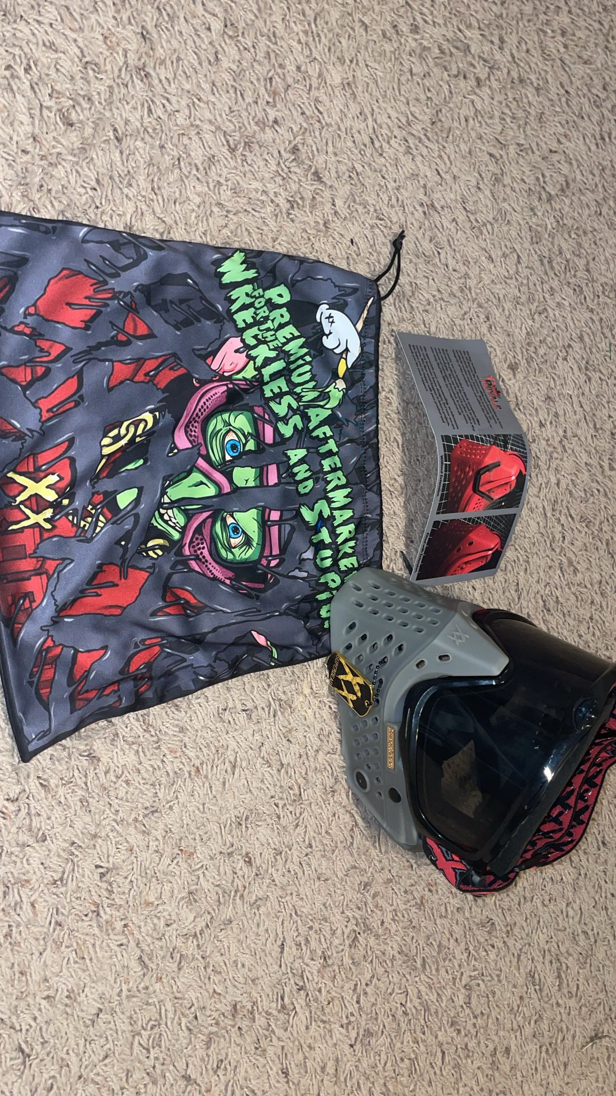 Slate/Gold Superdead Paintball Mask (Banana frames)