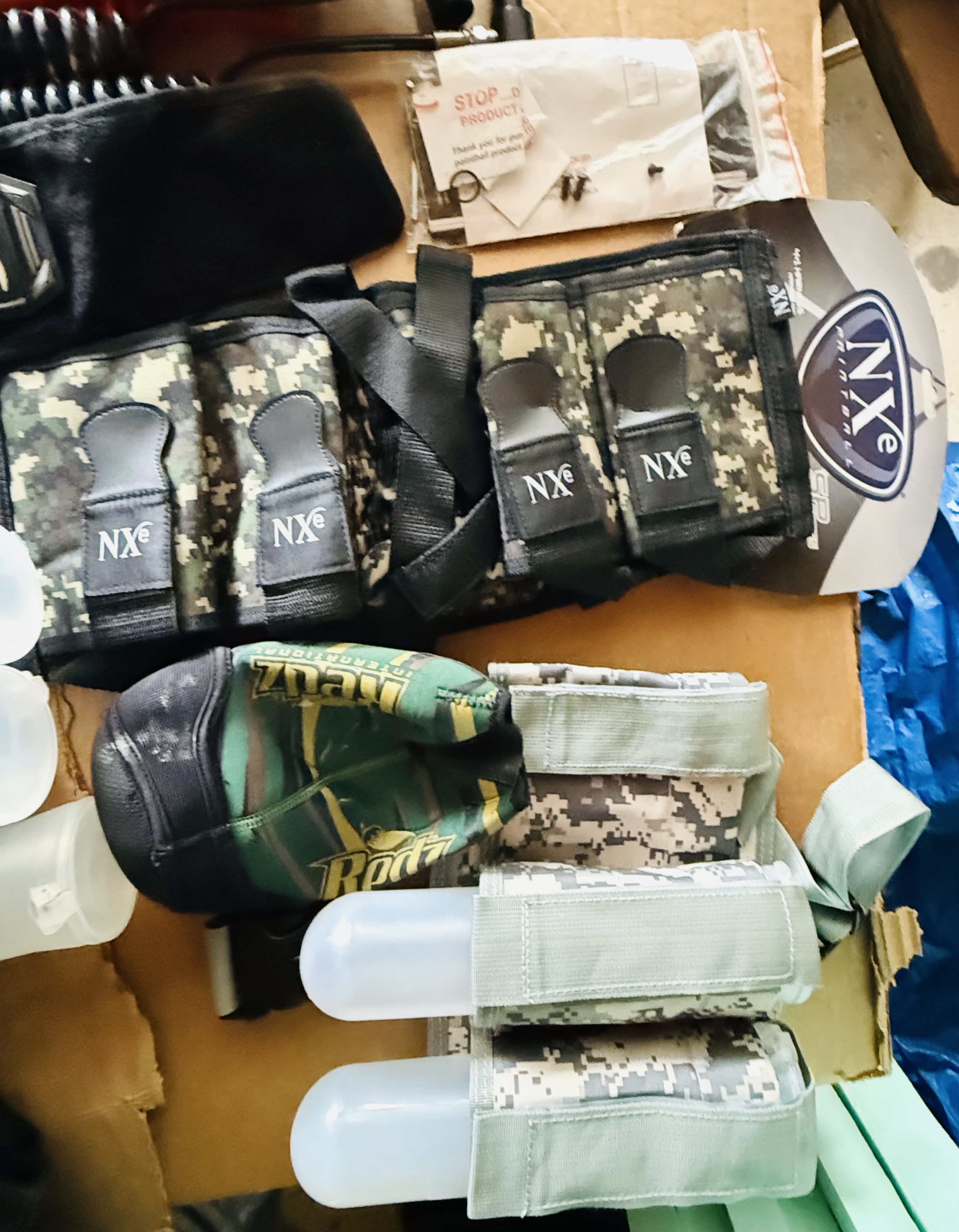 Complete Paintball Gearbag Lot - Masks, Loaders, Barrels, & Accessories (Dye, Empire, Valken)