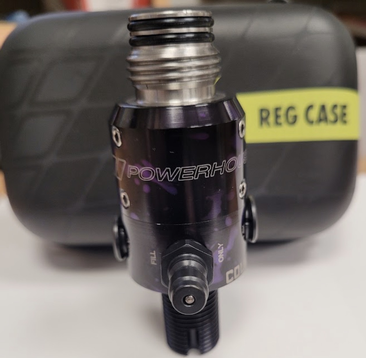 Powerhouse Counterpunch reg. Black/Purple acid wash. Standard length. 