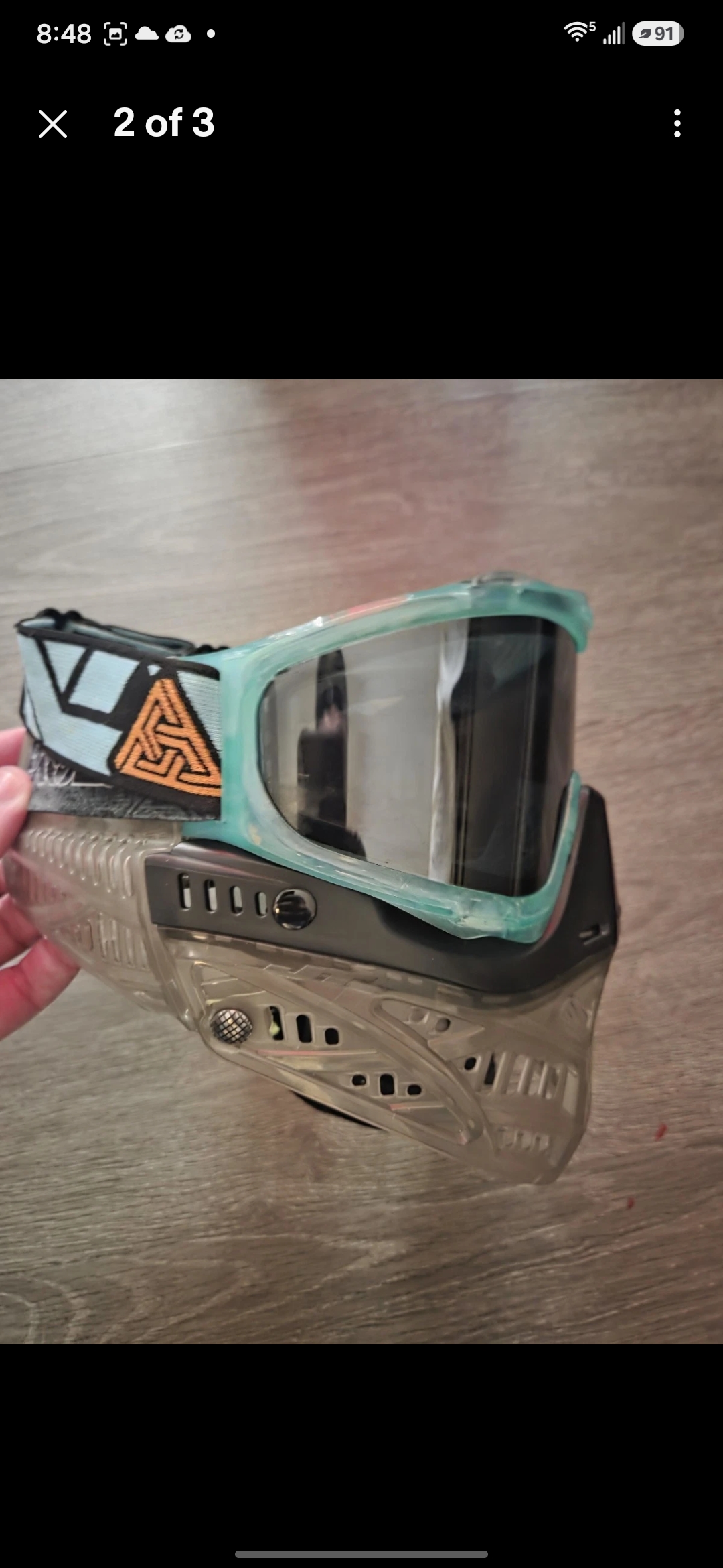 Revo 2 clears, turquoise clear frames. Superdead plugs and double strapped 