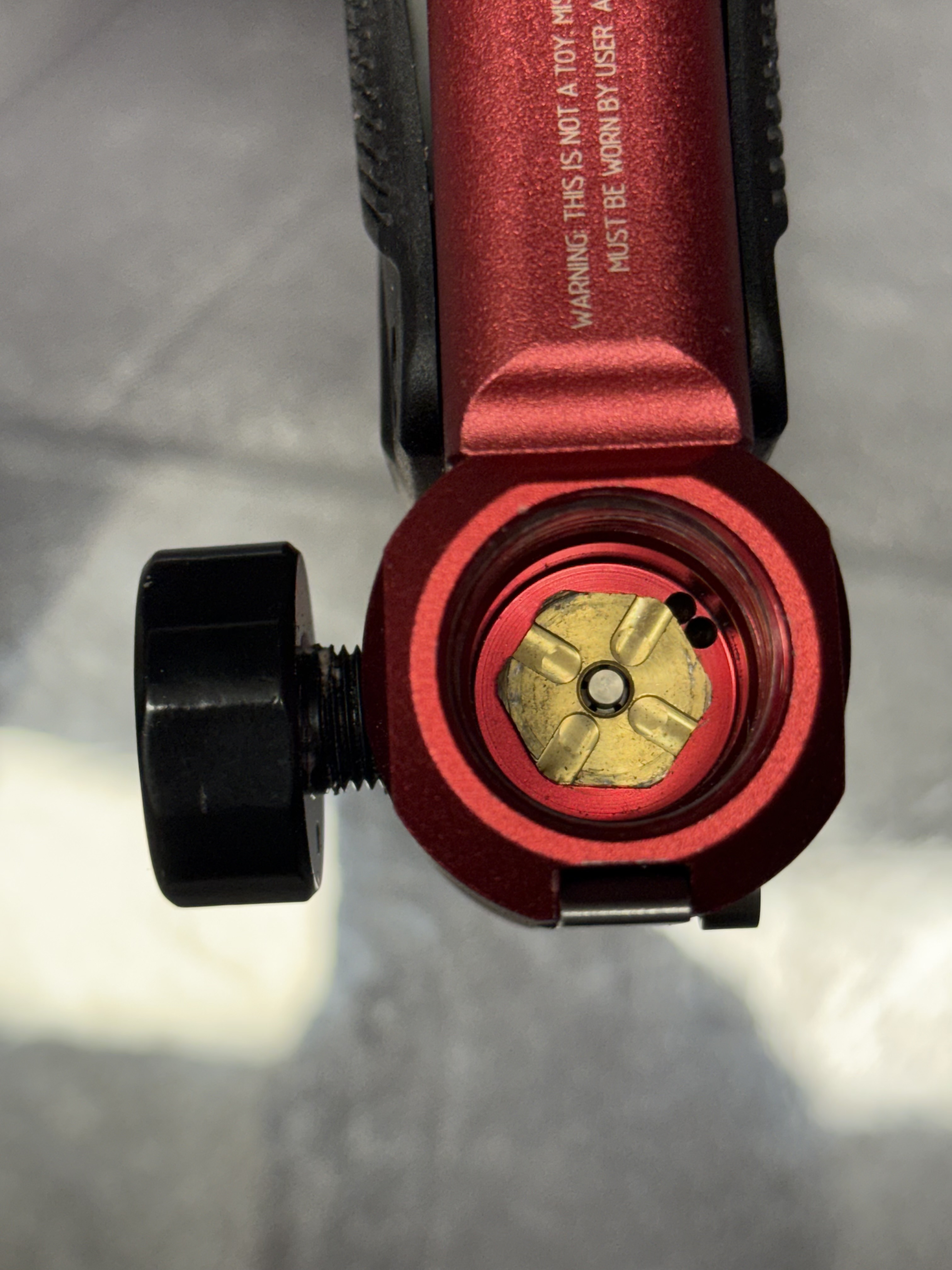 Paintball Setup - Empire Mini GS (Red/Silver), Valken V-MAX+ Hopper, Dye i4 Mask (Red/Gold)