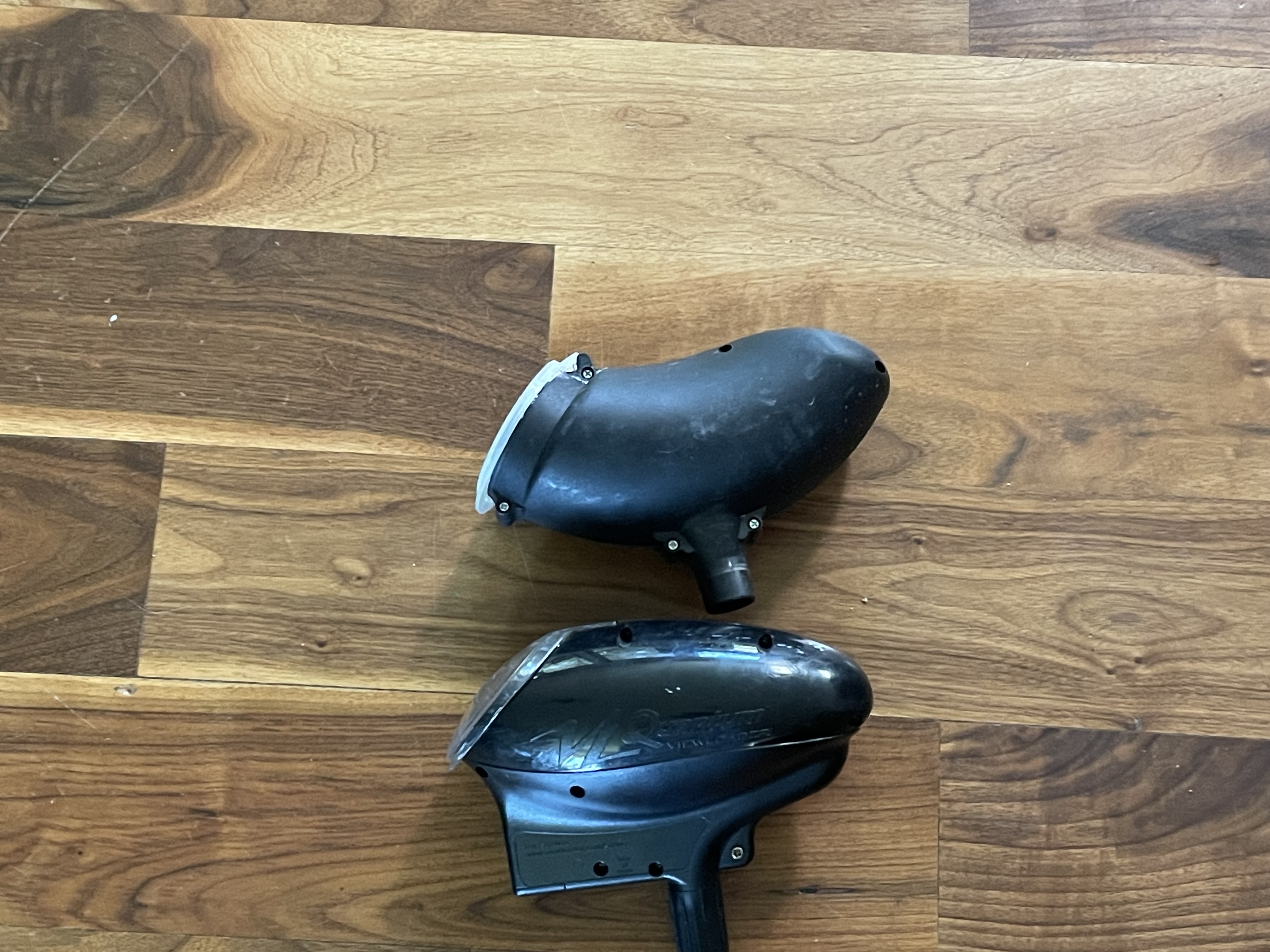 2 paintball markers including a Tippman custom pro and 3 co2 tanks and 2 loaders