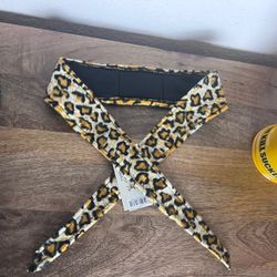 Angel x Bunkerking Paintball Headband - Gold Snow Leopard - Vintage - Padded