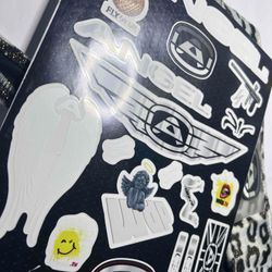 Angel Paintball Headband - SNOW LEOPARD VALHALLA + Angel Visor + Angel Sticker Sheet Lot