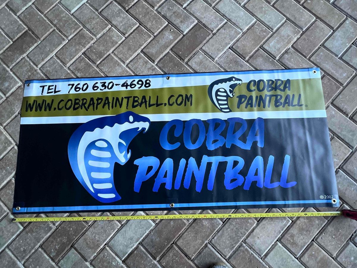 🔥 Cobra Angel Dynasty Banner c 2002 - two different sides 🔥