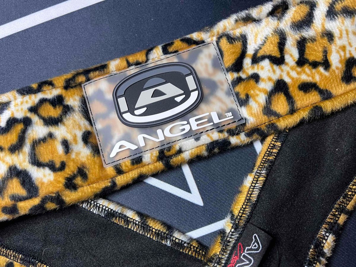 Angel X Bubkerking Headband - Gold Snow Leopard - New oldstock