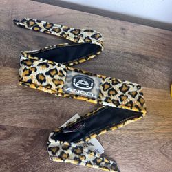Angel x Bunkerking Paintball Headband - Gold Snow Leopard - Vintage - Padded