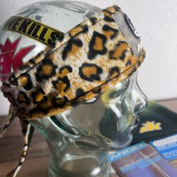 Angel x Bunkerking Paintball Headband - Gold Snow Leopard - Vintage - Padded