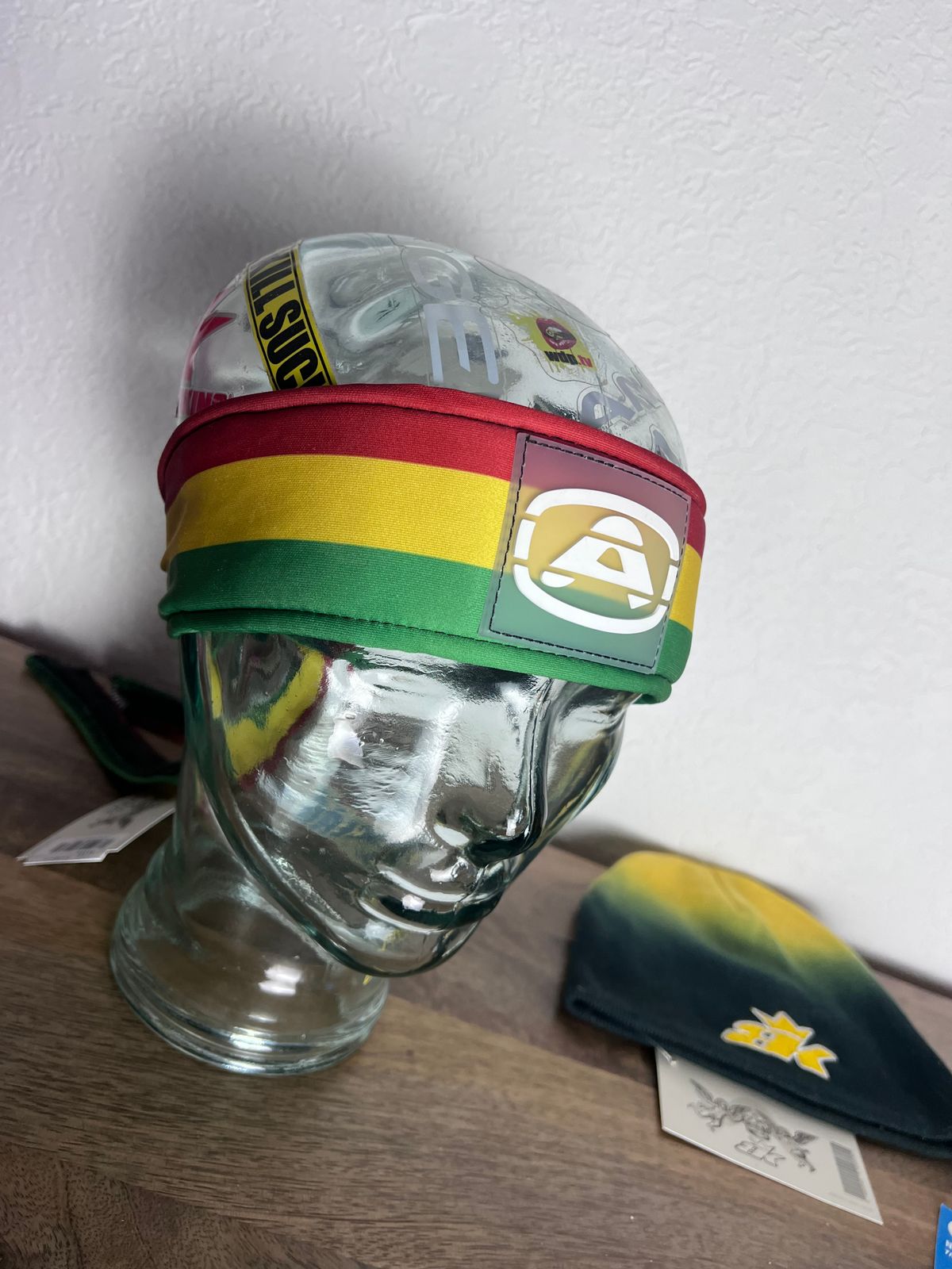 Angel x  Bunkerking Rasta Paintball Headband - Vintage - Padded - New Oldstock