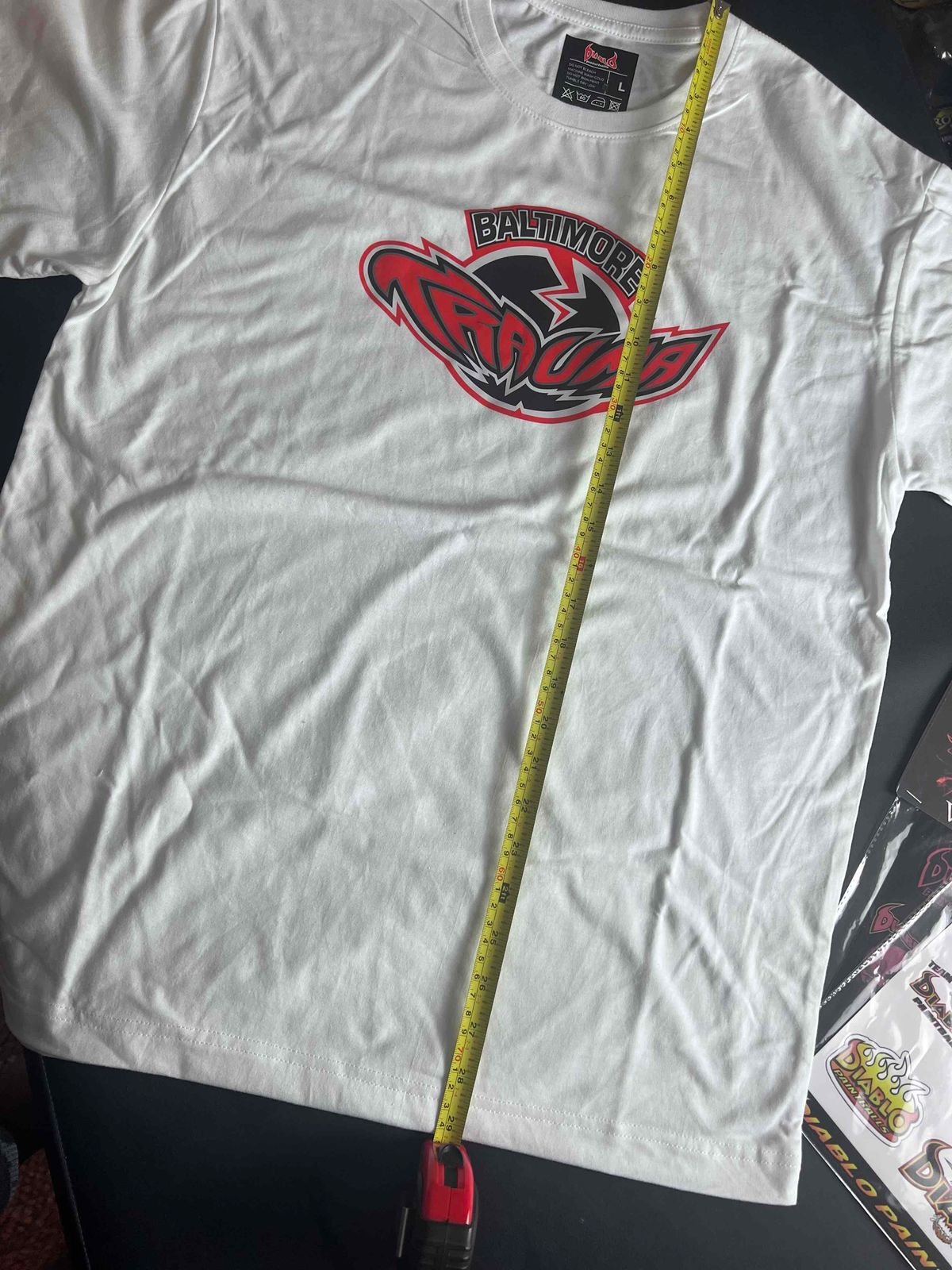 Vintage🔥 Diablo Trauma Paintball  T Shirt - Size L  - Free Vtg Stickers