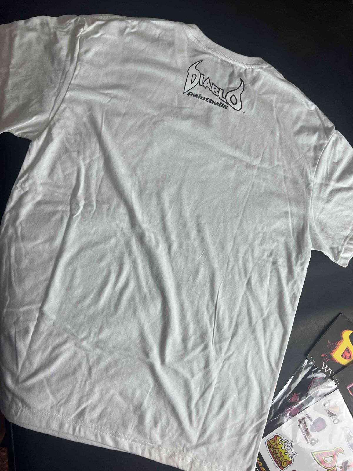 Vintage🔥 Diablo Trauma Paintball  T Shirt - Size L  - Free Vtg Stickers