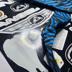 Angel Paintball Headband - CRIMSON + Angel Visor + Angel Sticker Sheet Lot