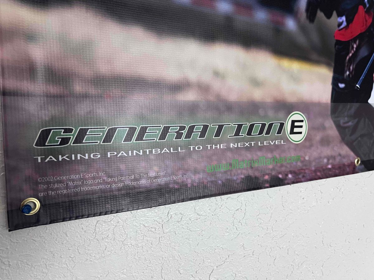 Generation E Trauma Matrix Paintball Banner - Vtg, mint
