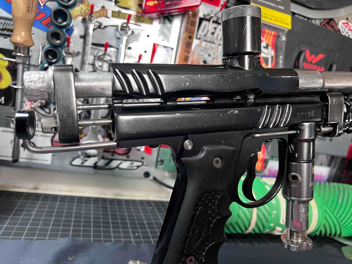 Freeflow Millennium Autococker Paintball Marker  - Vtg, Undrilled, Player’s Gun