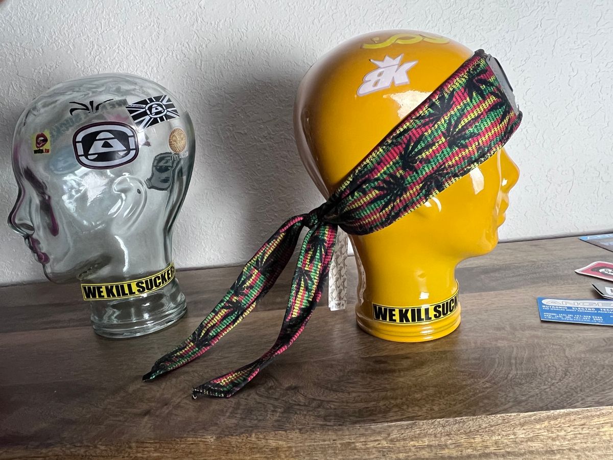 Angel x  Bunkerking Rasta Paintball Headband - Vintage - Padded - New Oldstock