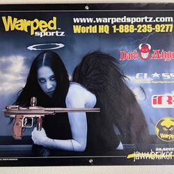 Warped Sportz Lasoya Dark Angel IR3 Paintball Banner - vtg, mint