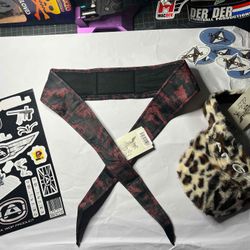 Angel Paintball Headband - CRIMSON + Angel Visor + Angel Sticker Sheet Lot