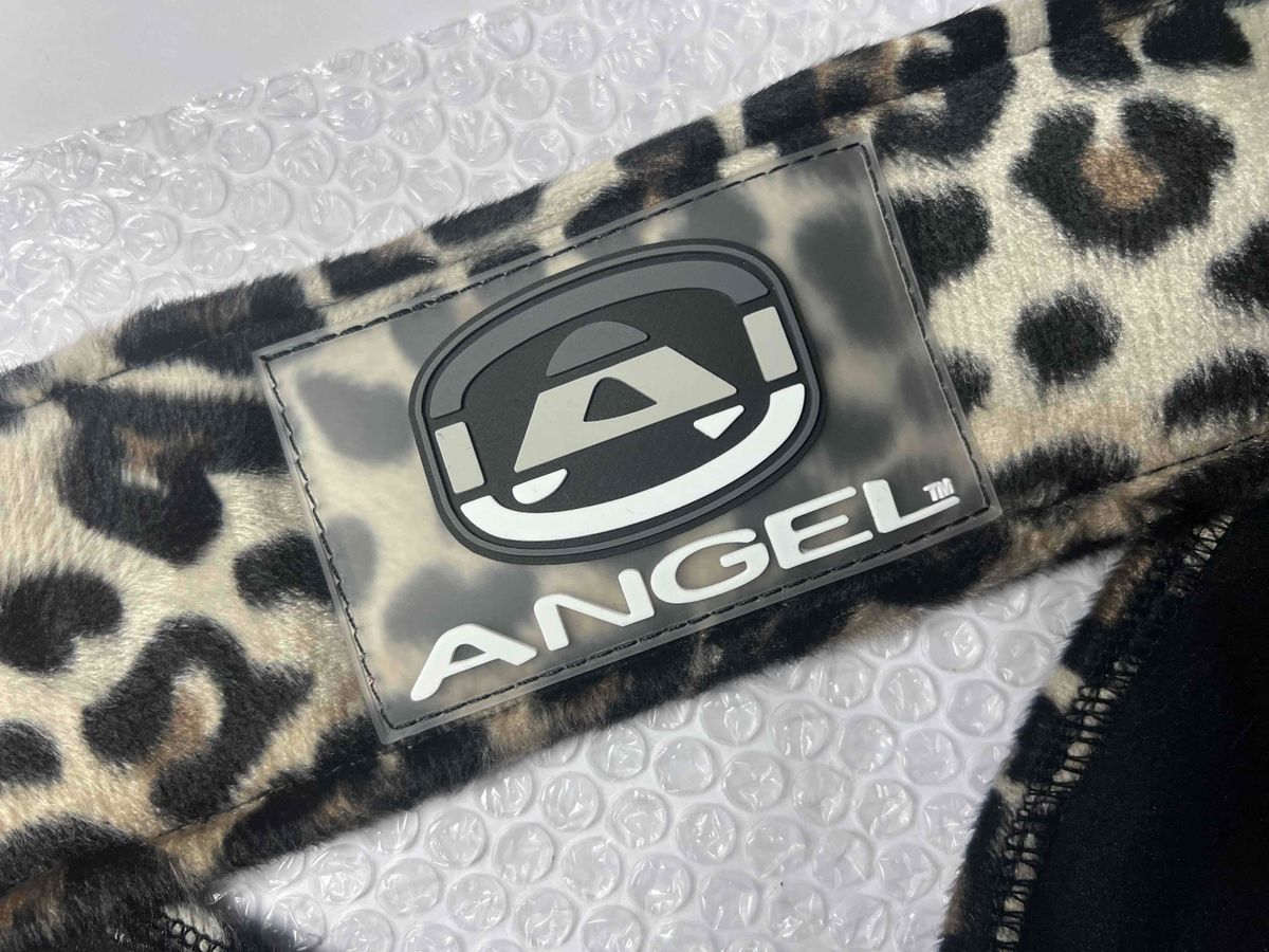 Angel Paintball Headband SNOW LEOPARD + Visor + Vintage Sticker Lot