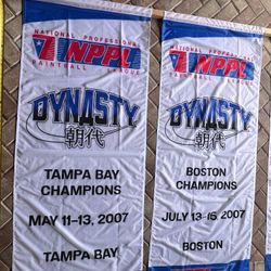 NPPL Dynasty Banner Lot - Vtg, mint