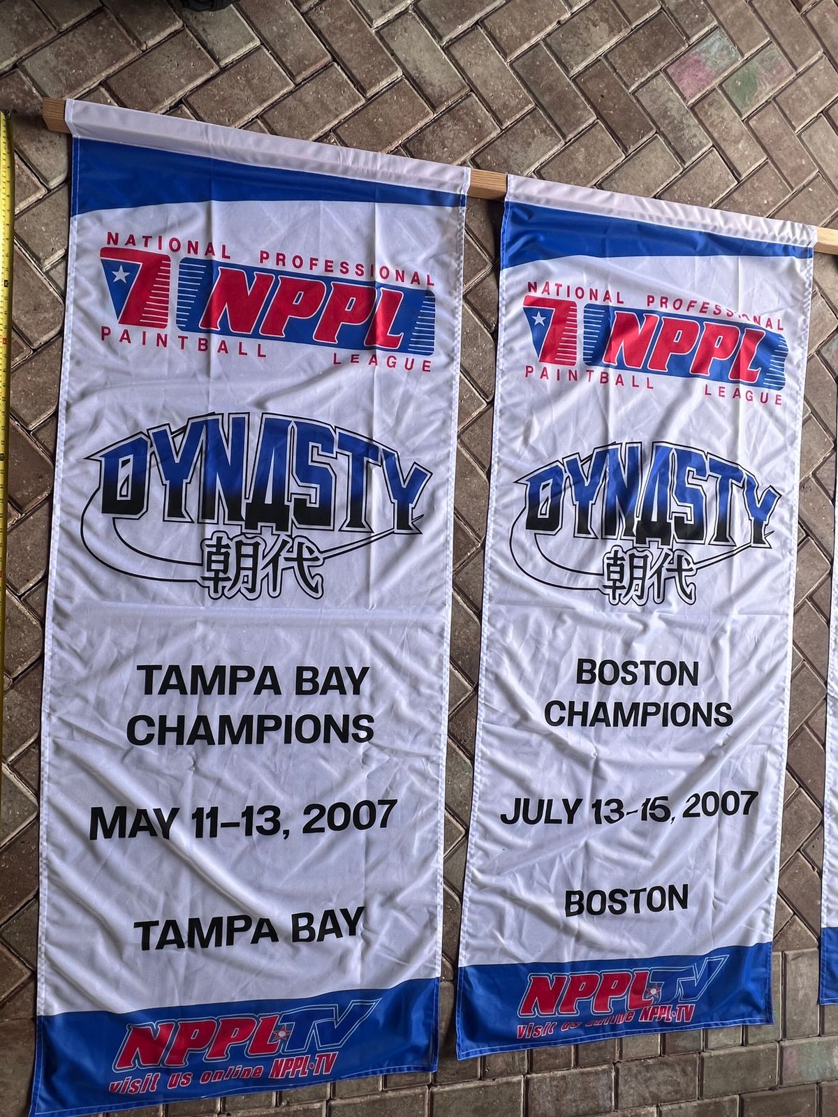 NPPL Dynasty Banner Lot - Vtg, mint
