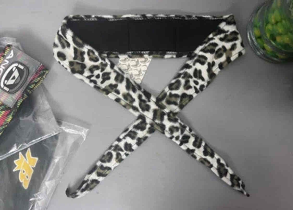 Angel X Bunkerking Snow Leopard Headband - New Oldstock