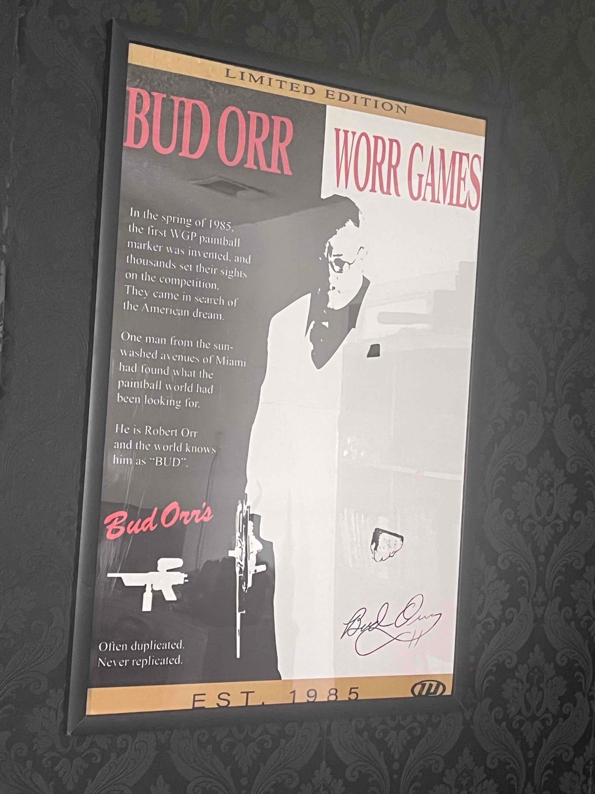 🔥 WGP Bud Orr Autococker Paintball Banner c. 2003-2004  - VTG, Mint