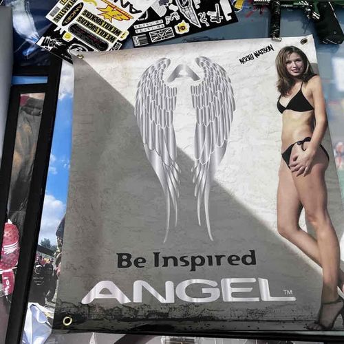 Vintage 🔥 Keely Watson 🔥 WDP Angel Shop Paintball Banner  - VTG, Mint