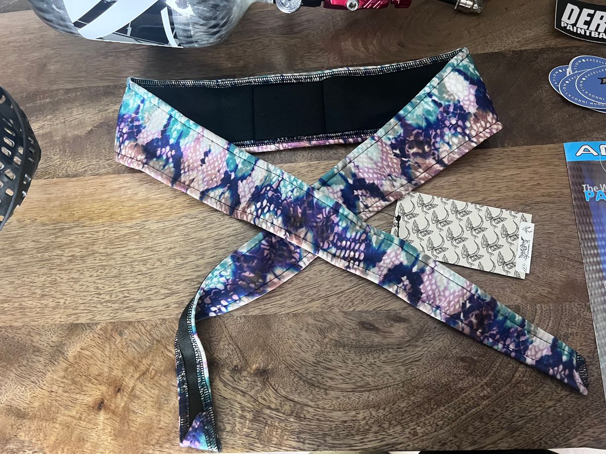 Angel x  Bunkerking Paintball Headband - Cosmic Serpent - Vintage - Padded - NOS