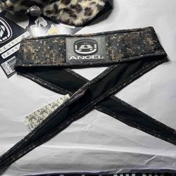 Angel Paintball Headband - Green/gold Camo + Angel Visor + Sticker Sheet Lot