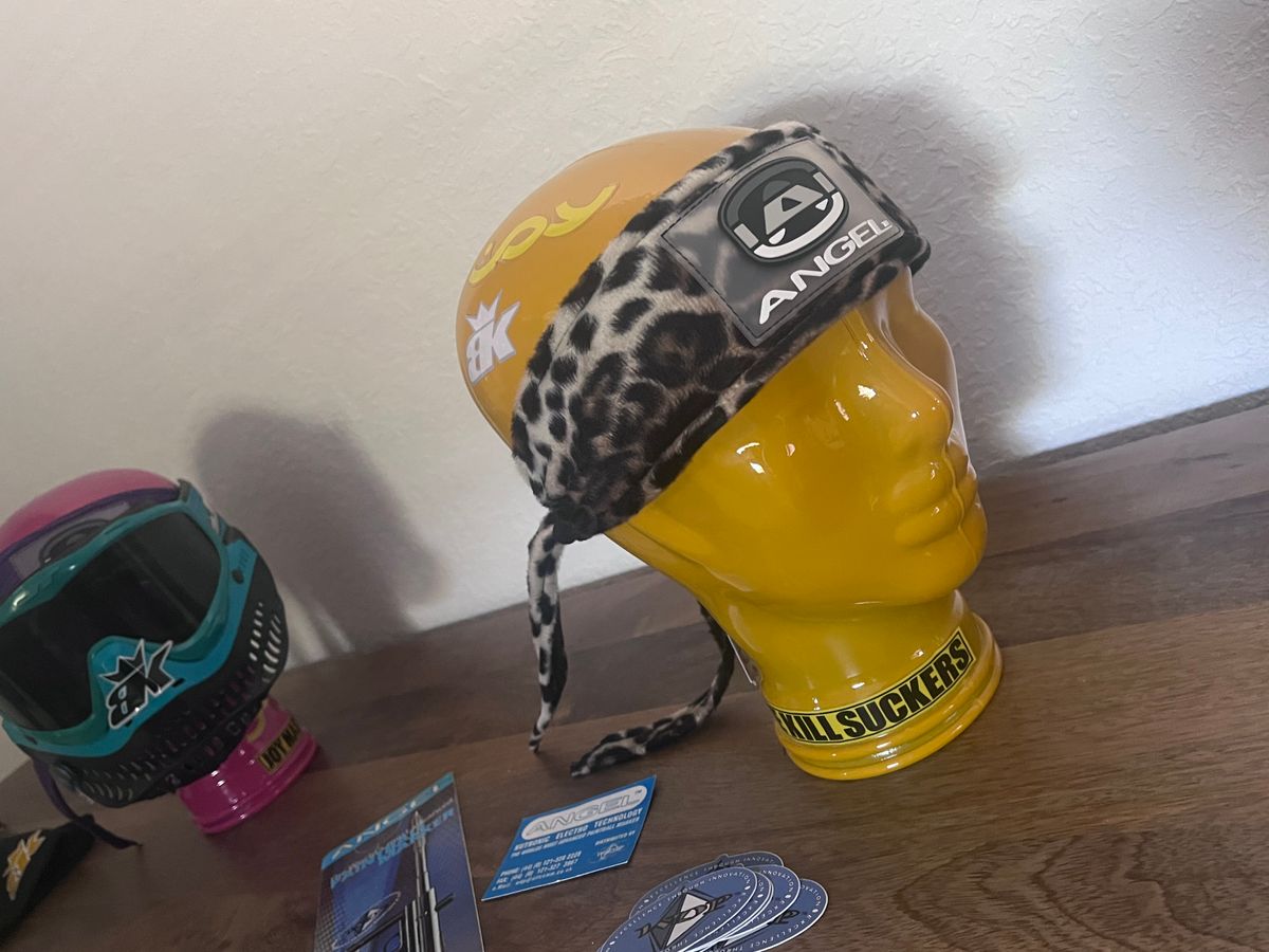 Angel x Bunkerking Paintball Headband - Leopard - Vintage - Padded