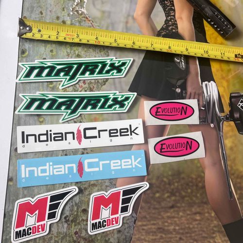 Vtg Sticker lot - ICD, Matrix, MacDev, Belsales evo