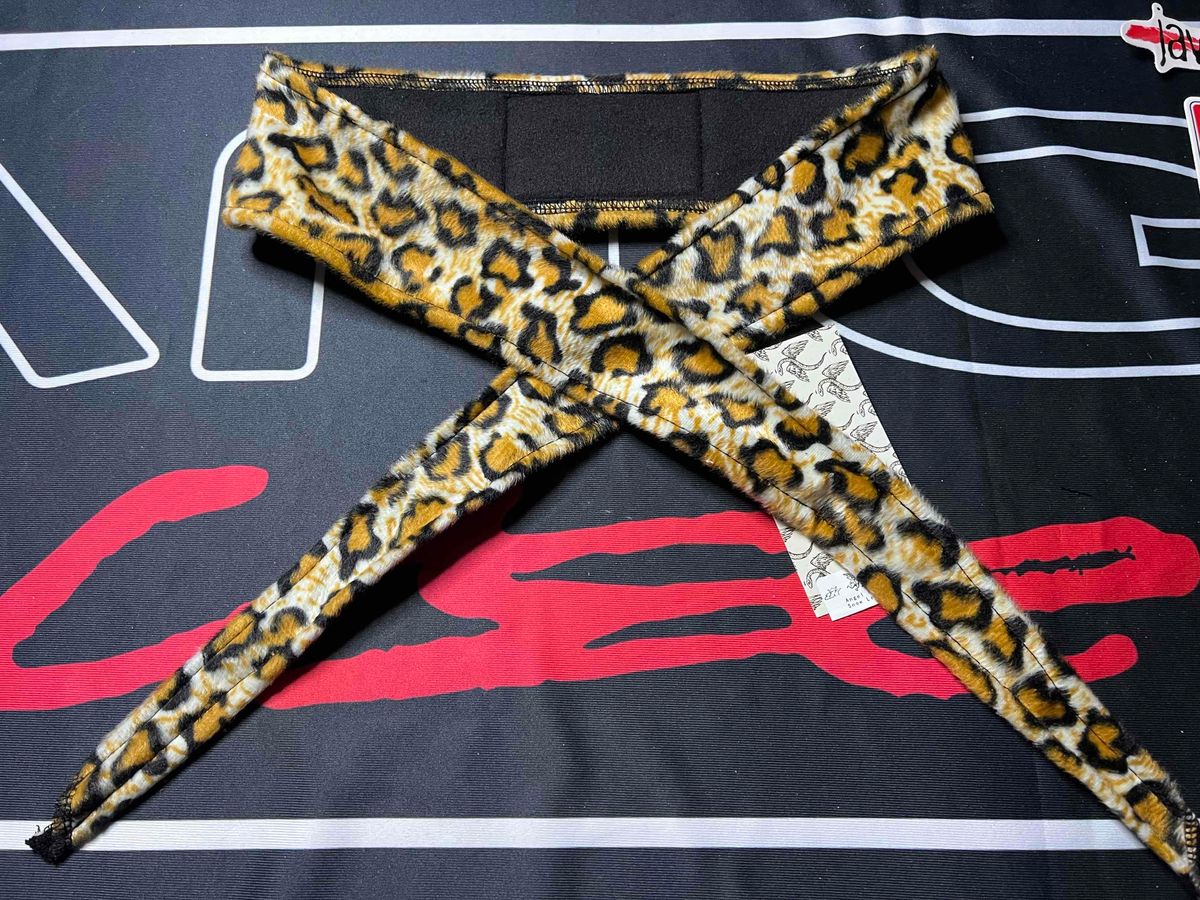 Angel X Bubkerking Headband - Gold Snow Leopard - New oldstock