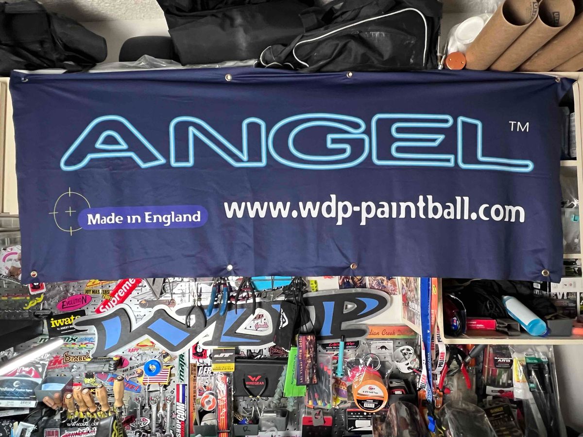 🔥 Vintage 🔥 WDP Angel World Cup C. 2001 Paintball Banner - VTG, Mint