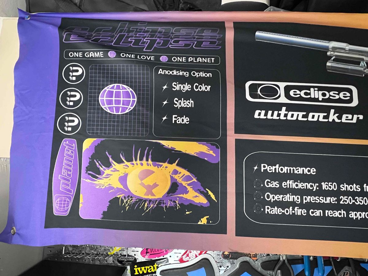 🔥 Vintage 🔥 Eclipse Autococker World Cup C. 2000 Paintball Banner - VTG, Mint