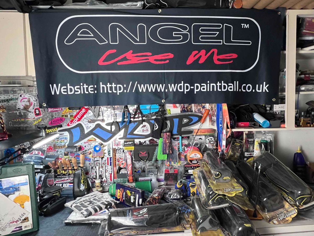 🔥 Vintage 🔥 WDP Angel World Cup C. 2000 Paintball Banner - VTG, Mint 