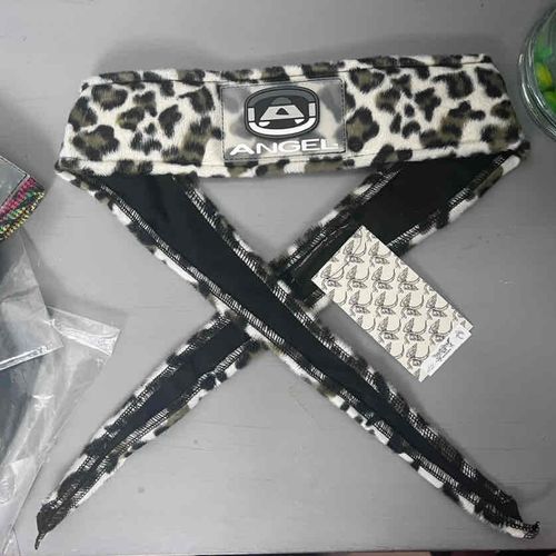 Angel X Bunkerking Snow Leopard Headband - New Oldstock