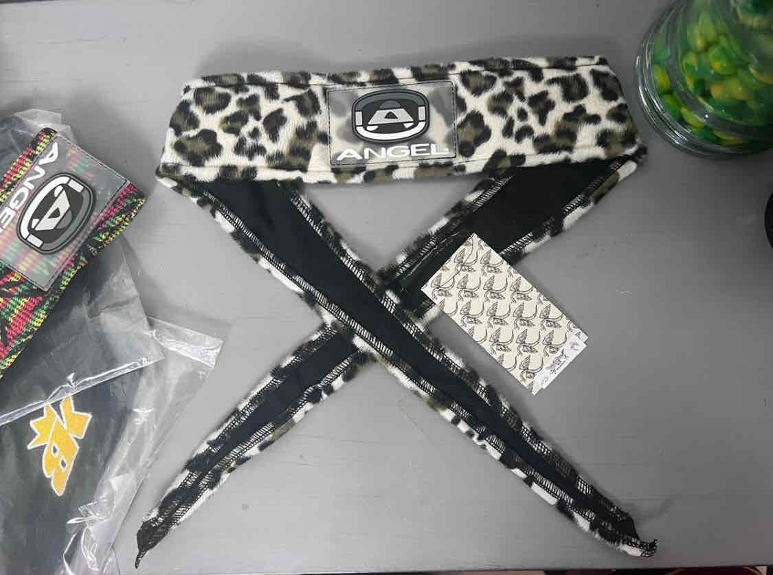 Angel X Bunkerking Snow Leopard Headband - New Oldstock