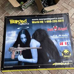 Warped Sportz Lasoya Dark Angel IR3 Paintball Banner - vtg, mint