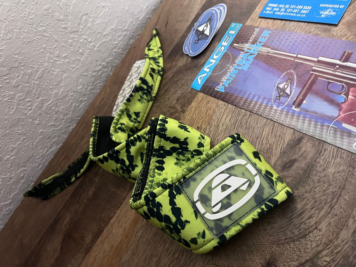 Angel x  Bunkerking Paintball Headband - Green Mamba - Vintage - Padded - NOS