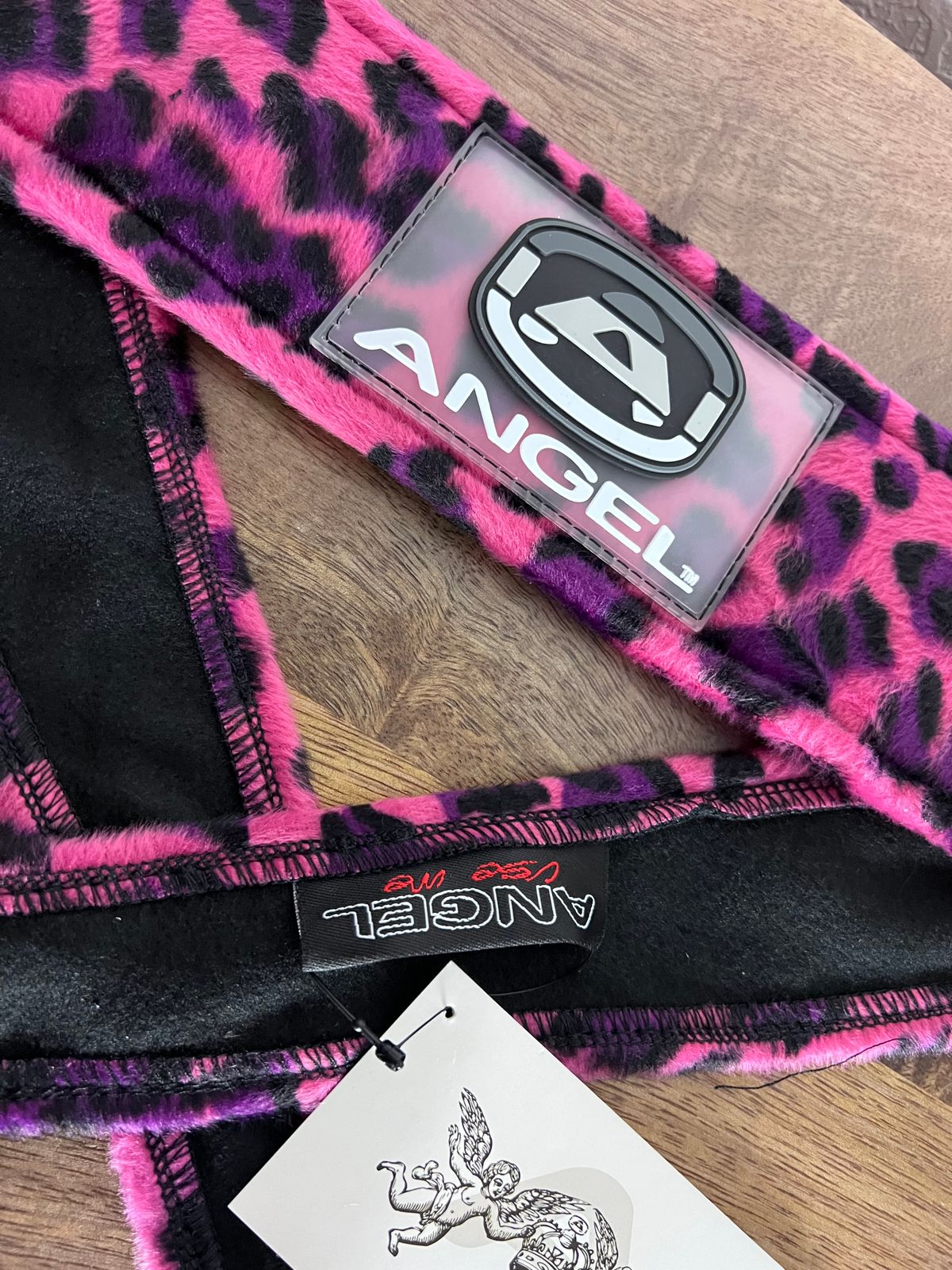 Angel x Bunkerking Paintball Headband - Pink Snow Leopard - Vintage - Padded