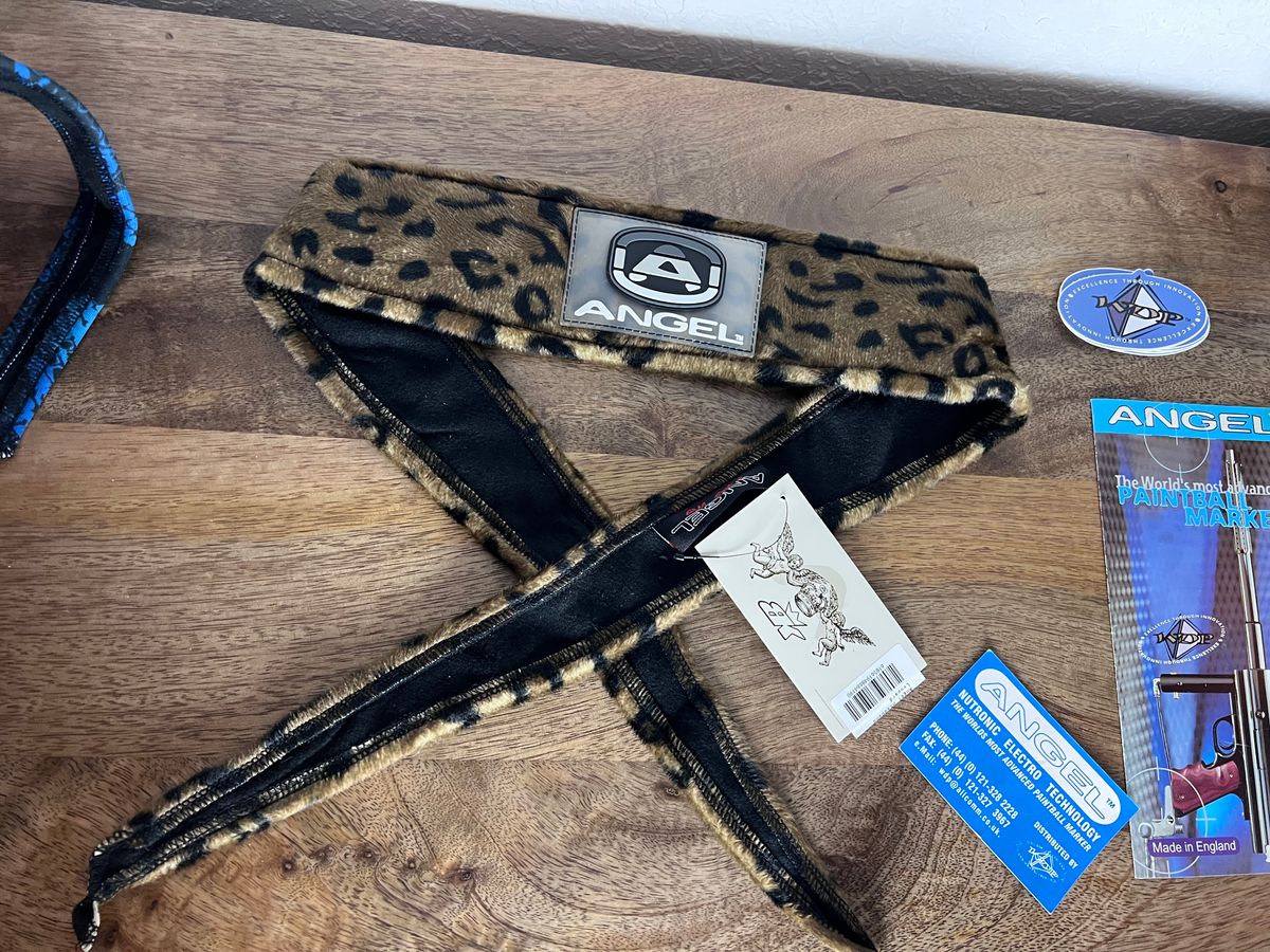 Angel x  Bunkerking Leopard Paintball Headband - Vintage - Padded - New Oldstock