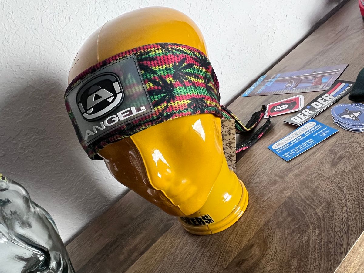 Angel x  Bunkerking Rasta Paintball Headband - Vintage - Padded - New Oldstock