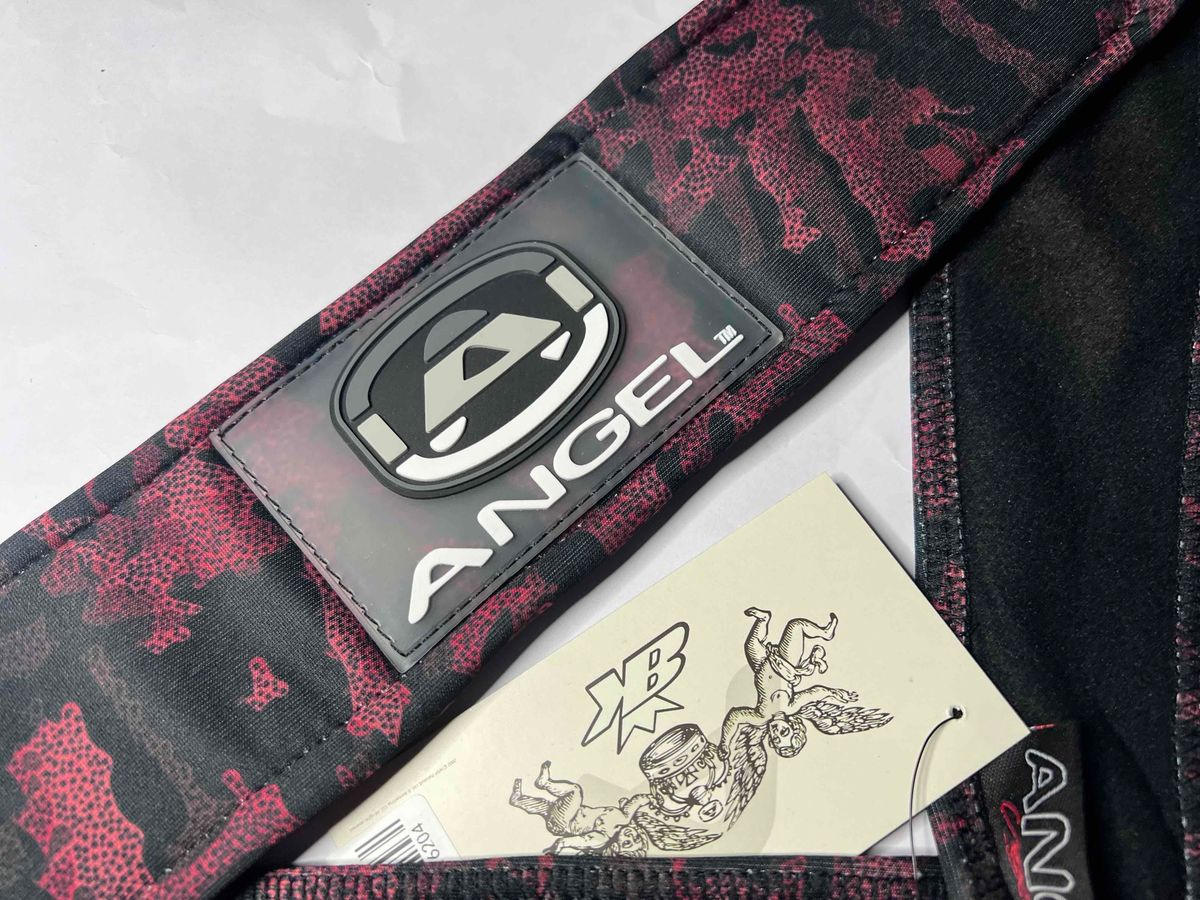 Angel Paintball Headband - CRIMSON + Angel Visor + Angel Sticker Sheet Lot