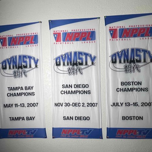 🔥Dynasty NPPL banners lot of 3🔥 vtg, mint memorabilia