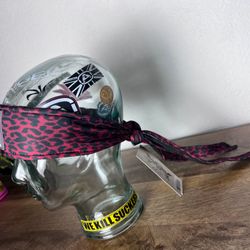 Angel x  Bunkerking Paintball Headband - Red Cheetah - Vintage - Padded - NOS