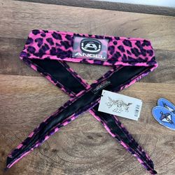 Angel x Bunkerking Paintball Headband - Pink Snow Leopard - Vintage - Padded