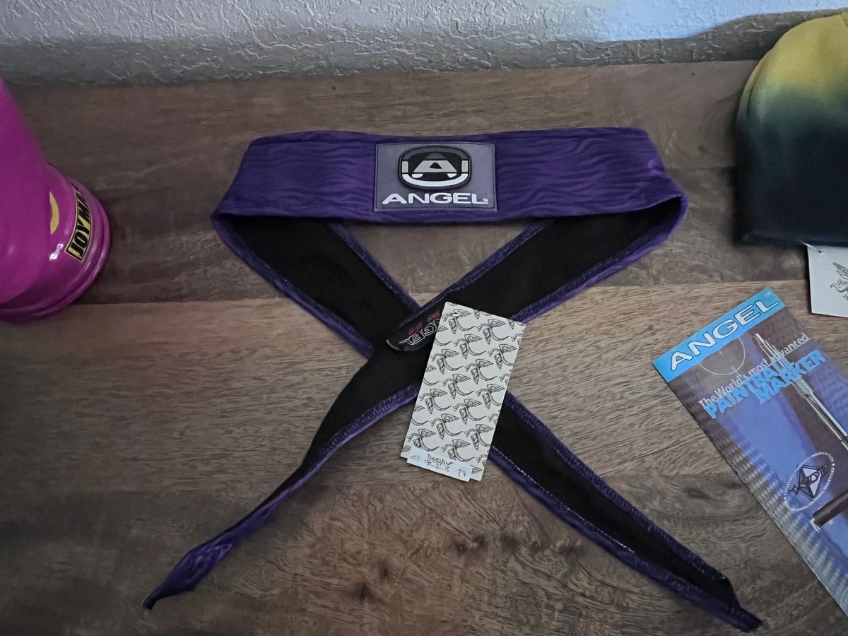 Angel x Bunkerking Paintball Headband - Purple - Vintage - Padded