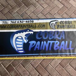 Cobra Paintball Angel Banner c.2002 - two sides - vtg, mint 